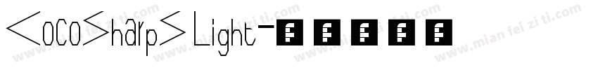 CocoSharpS Light字体转换
